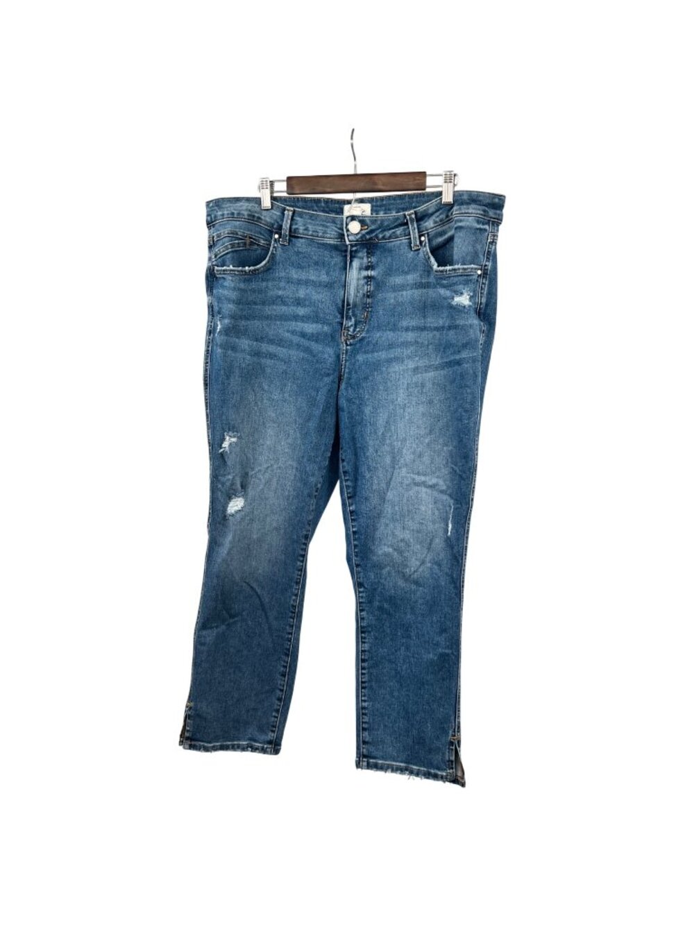 Maurices Women's Everflex Straight Leg Jean High Rise Distressed Size 20W